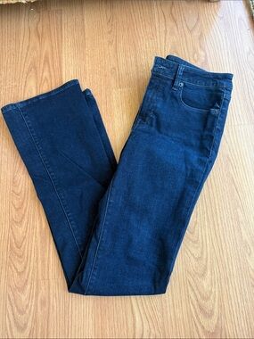 Women's Dark Blue Mid-Rise Skinny Jeans